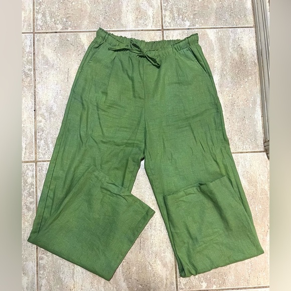 💚💚LOVE TREE GREEN LINEN PANTS-NWOT💚💚 - Picture 6 of 13